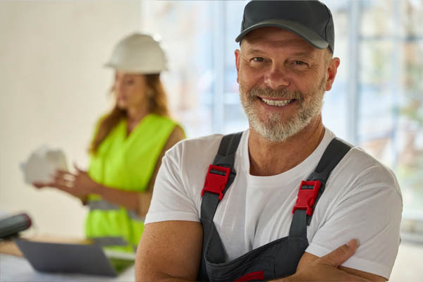 Remodeling contractor on the job